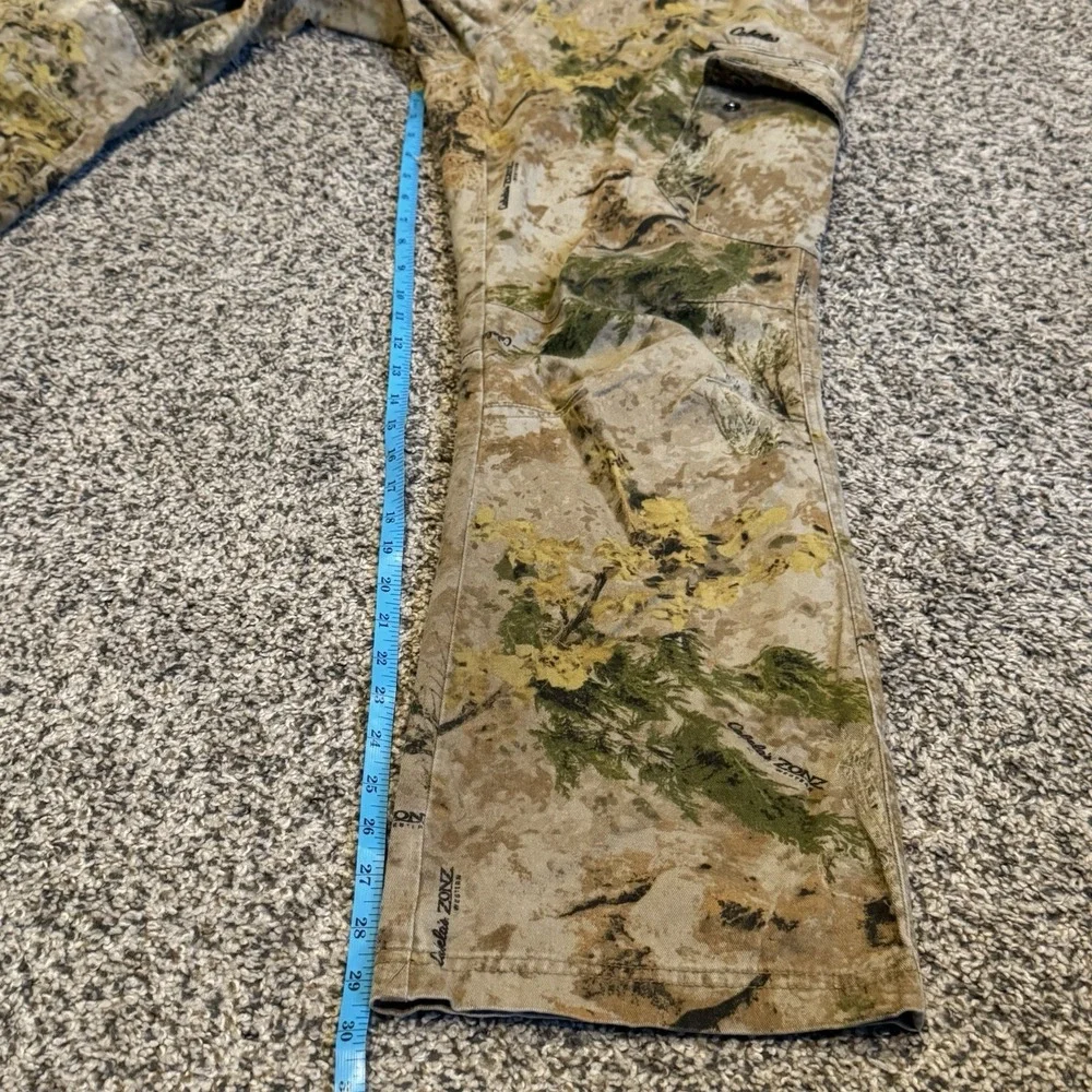 Cabela's Zonz Western Men's Camo Cargo Pants Size 30x29 Regular Hunting Pants
